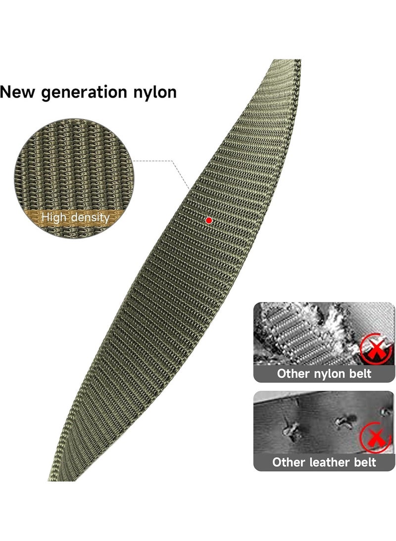 Automatic Nylon Belt for Men & Women - Fashionable, Adjustable, Durable, and Comfortable Waist Belt for Casual & Formal Wear, Everyday Use, and Outdoor Activities Green - Image 4