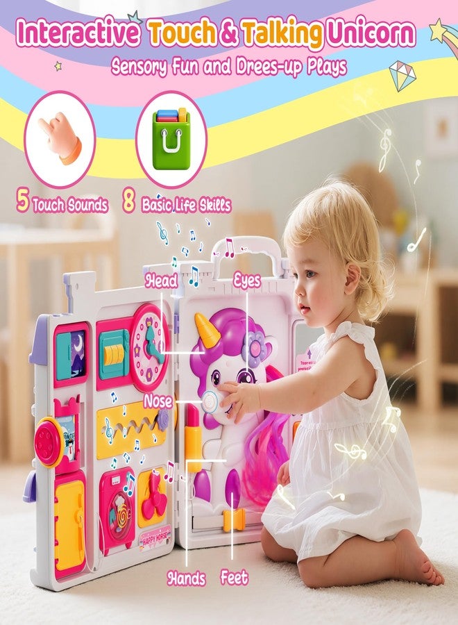 Nicella Busy Board for 1 Year Old Girl Gifts, Montessori Toys for 1 2 Year Old - 56+ Activities Bilingual Music Learning Sensory Toys for Toddlers 1-3 - Birthday Gift for 1+ Year Old Girl Boy - Image 3