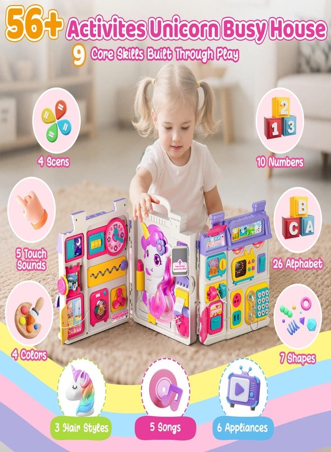 Nicella Busy Board for 1 Year Old Girl Gifts, Montessori Toys for 1 2 Year Old - 56+ Activities Bilingual Music Learning Sensory Toys for Toddlers 1-3 - Birthday Gift for 1+ Year Old Girl Boy - Image 2
