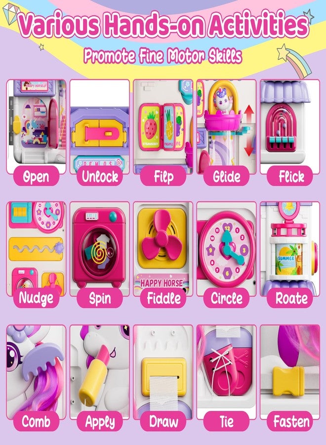 Nicella Busy Board for 1 Year Old Girl Gifts, Montessori Toys for 1 2 Year Old - 56+ Activities Bilingual Music Learning Sensory Toys for Toddlers 1-3 - Birthday Gift for 1+ Year Old Girl Boy - Image 5