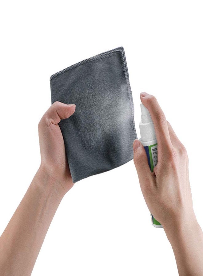 loukin 4 Pack Magnetic Whiteboard Cleaning Cloth, Dry Erase Cleaning Cloth for Classroom, Home and Office Use, Reusable & Washable, Gray, 12" x 12", 1 Bottle of 3.4 fl oz Whiteboard Cleaner Included - Image 5