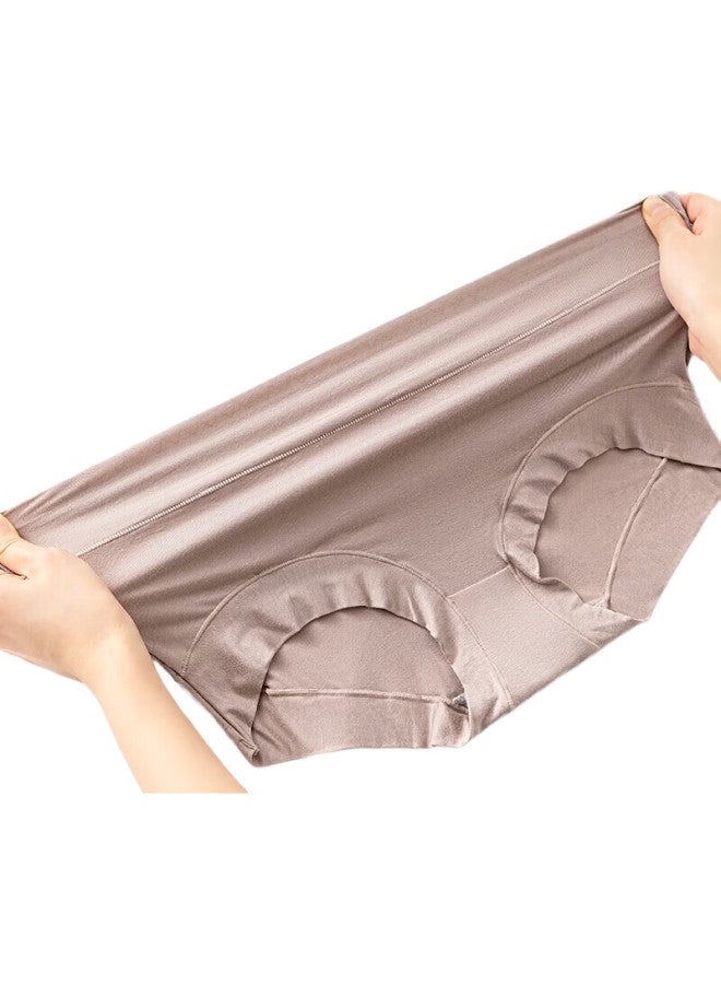 Modal Underwear For Women And Mothers, High-Waist Seamless Plus Size Cotton Crotch Panties, 200 Jin Weight Capacity, Antibacterial Triangle Briefs, 3-Pack - Image 2