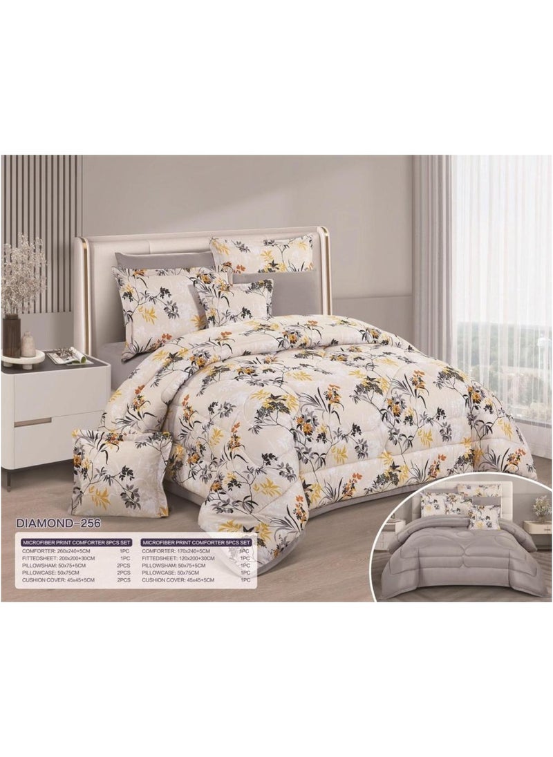 Winter double bed sheet with a patterned design to give you warmth, 6 pieces, quilt size 260x240 cm - pzsku/Z0D7474BDDEDAE1A4DFCCZ/45/_/1736261999/154f02fb-45c6-4dde-a016-3f149ea166f0