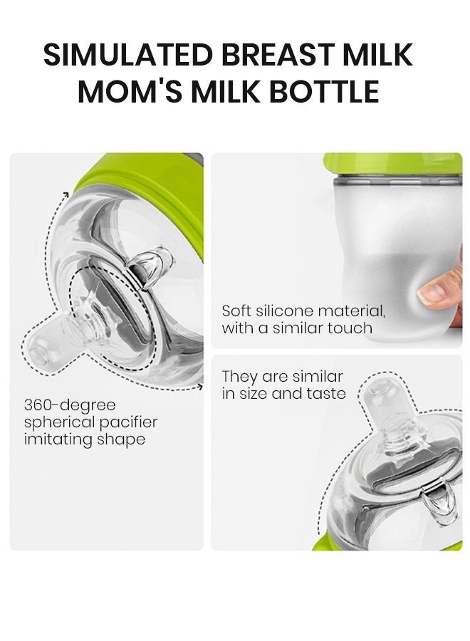 أيلا واحد من بلاك ناتورال فايل بوتلي، Soft and Squezy، Easy to Clean، Dual Ani Colic Putt Butte Baby، Infants and Neworn 240ML - Image 2