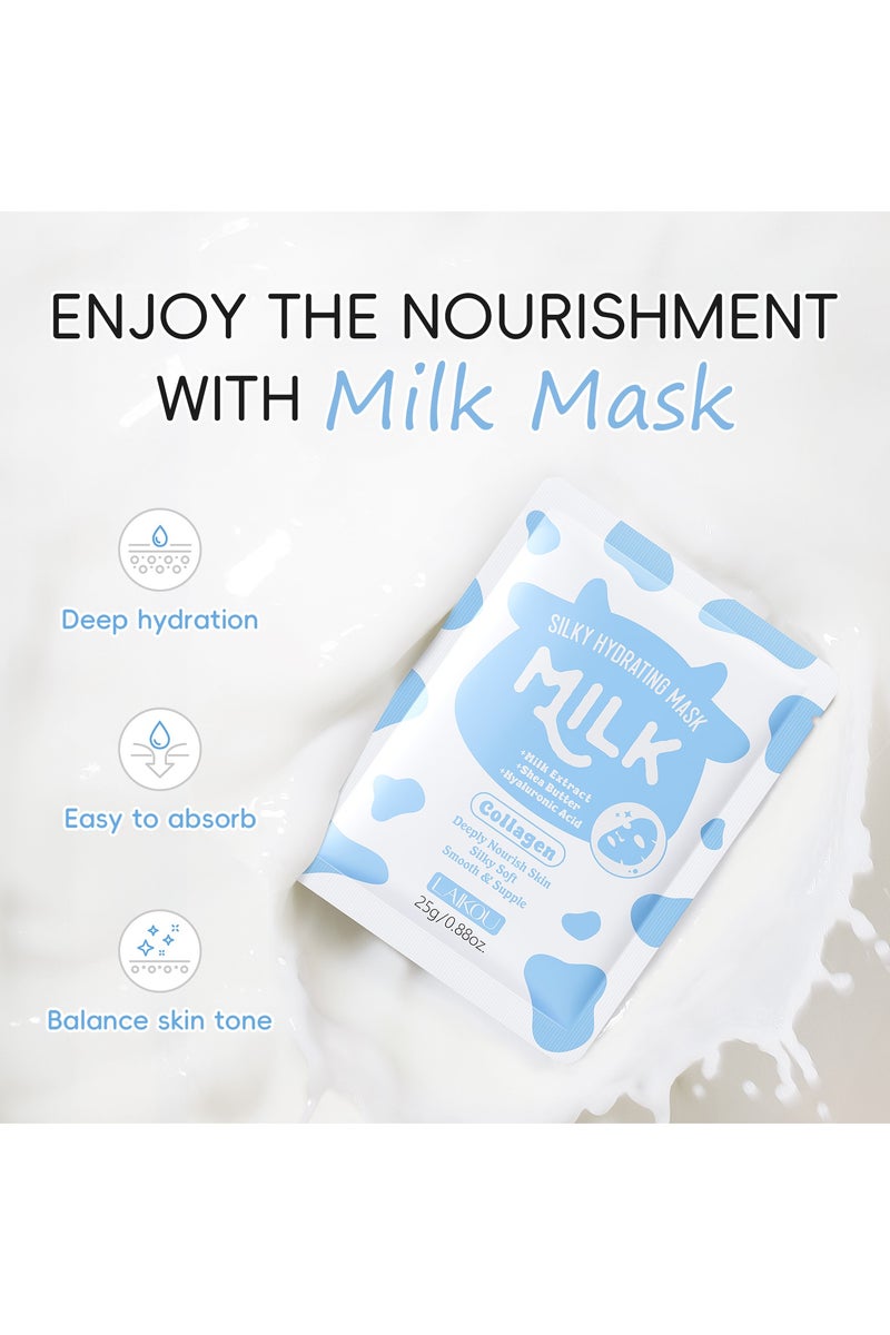 لايكو قناع الحليب المرطب قناع ورقي لتنظيف المسام وشد البشرة - 3 اقنعة - Image 2