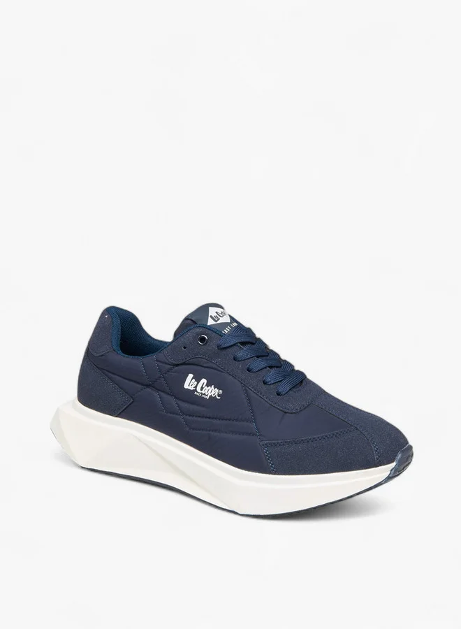 لي كوبر Men's Solid Lace-Up Sneakers