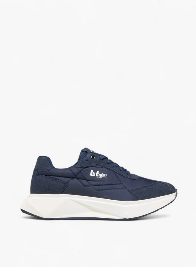 لي كوبر Men's Solid Lace-Up Sneakers