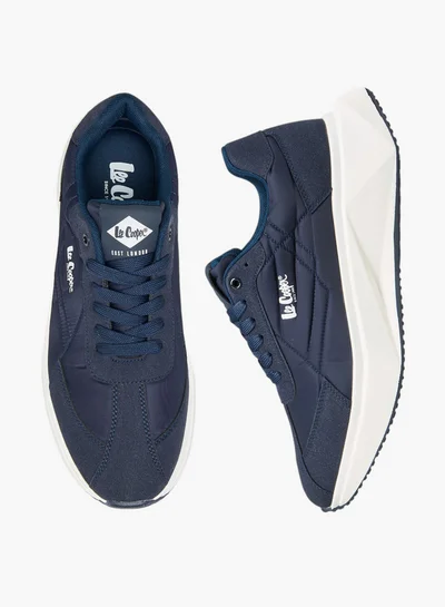 لي كوبر Men's Solid Lace-Up Sneakers
