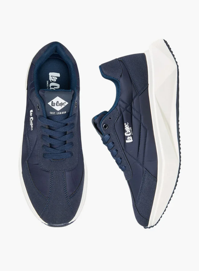 لي كوبر Men's Solid Lace-Up Sneakers