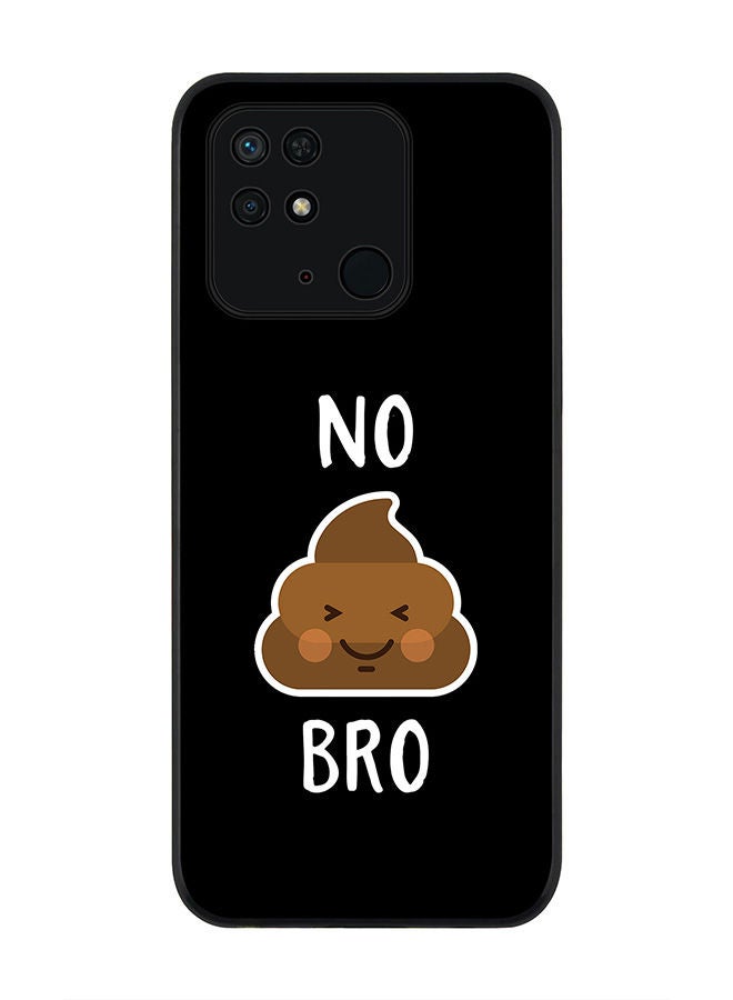 Stylizedd Rugged Black edge case for Redmi 10C 4G  Slim fit Soft Case Flexible Rubber Edges Anti Drop TPU Gel Thin Cover - No shit bro - Image 1