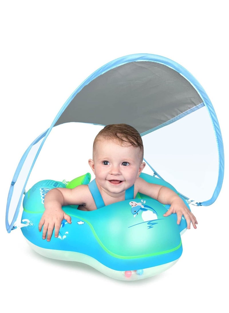 GT-Wheel Baby Swimming Inflatable Float with Sun Protection Canopy  - Image 1