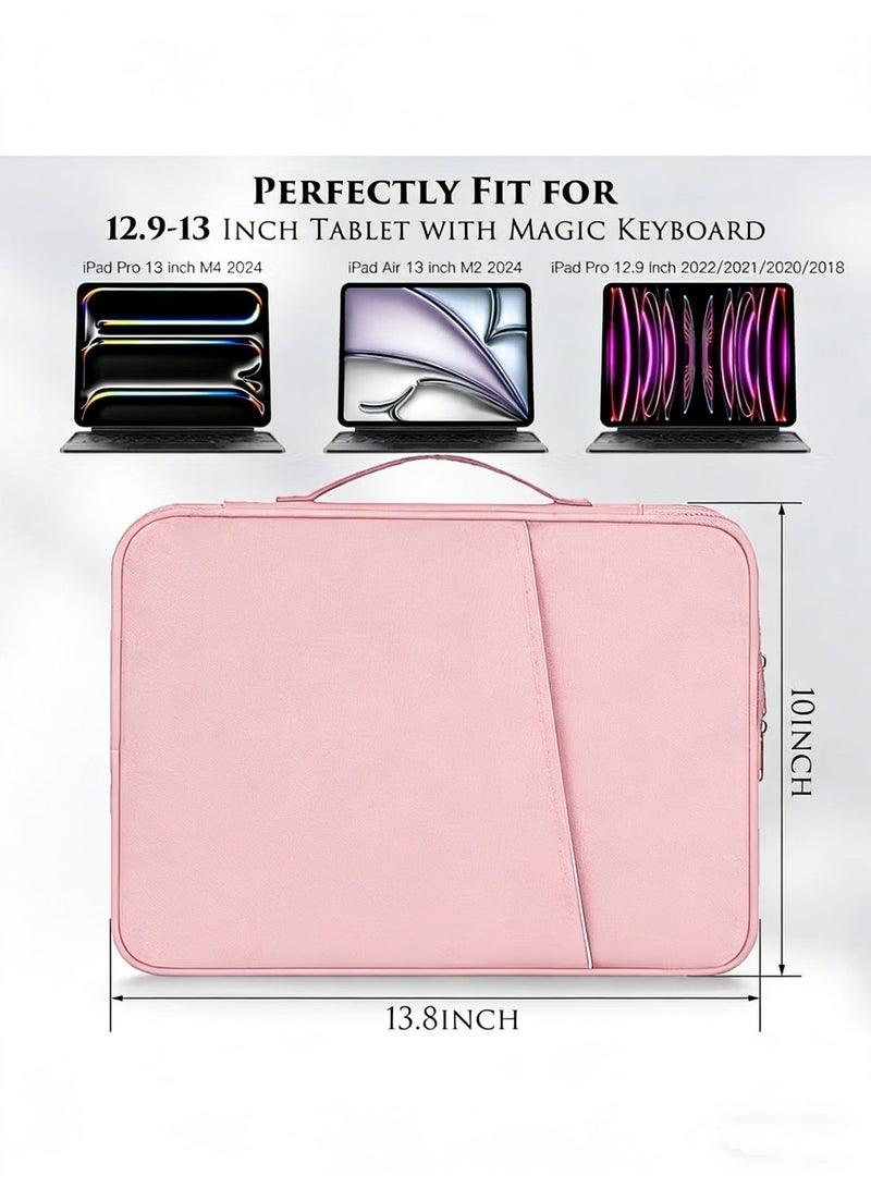 QIYUE 12.9 Inch 13 inch Tablet Sleeve Bag Compatible with iPad Air 13 inch(M3/M2) 2025/2024 iPad Pro 13 inch M4 2024, S10+ 12.4 inch 2024/iPad Pro 12.9 M2 2022/2021/2020,Surface Laptop Go 12.4" Galaxy Tab S7+S8+/S9+/S9FE+ 12.4" 2022/2023 Generation with Magic Keyboard/ Smart Keyboard Folio Carrying Case - Image 2
