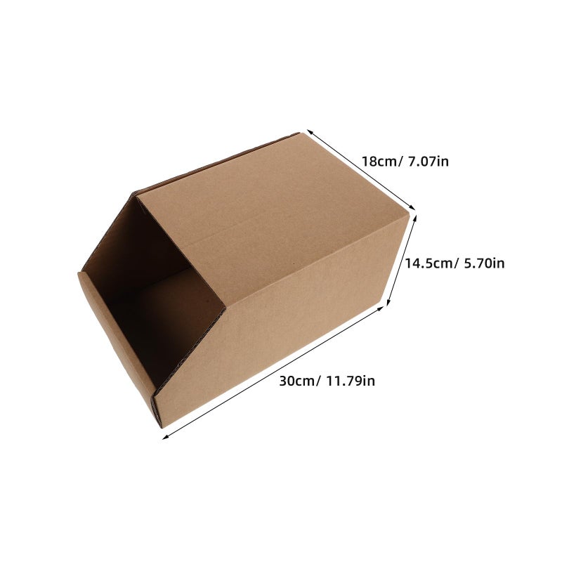 6 Pack Cardboard Storage Bins With Half Lid Easy Assembly For Home Office Garage Organization - Image 3