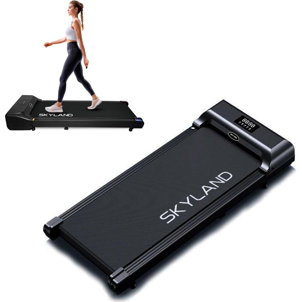 Under Desk Walking Pad Treadmill With Remote Control EM-WALKPAD Home Office Use 38 x 20.5 Inch Running Surface 3.1 MPH Max Speed Foldable Design Quiet Motor