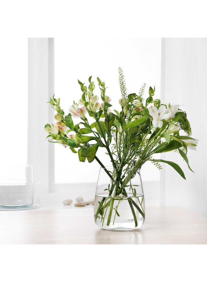 Vase, clear glass, 18 cm - Image 2