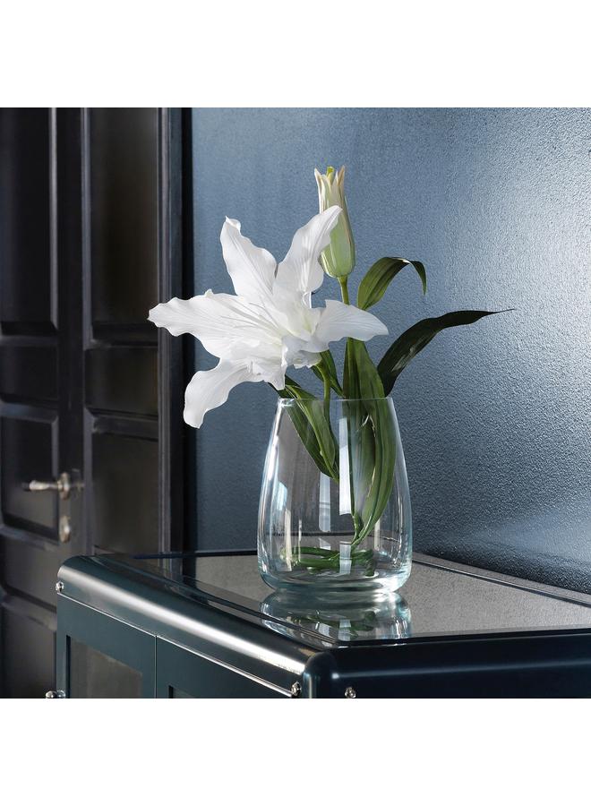 Vase, clear glass, 18 cm - Image 4