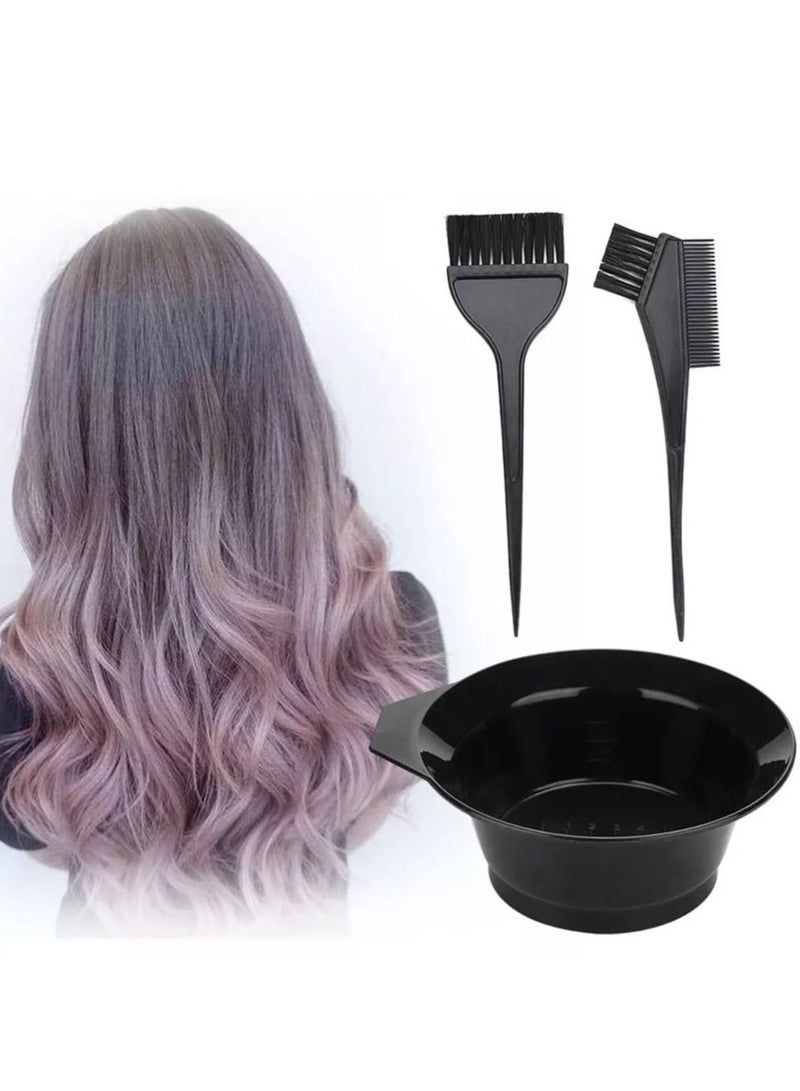 Hair Dye Color Brush and Bowl Set, 4Pcs Color Bowl Brushes Tool Mixing Bowl Kit Tint Comb for Hair Tint Dying Coloring Applicator - Image 1