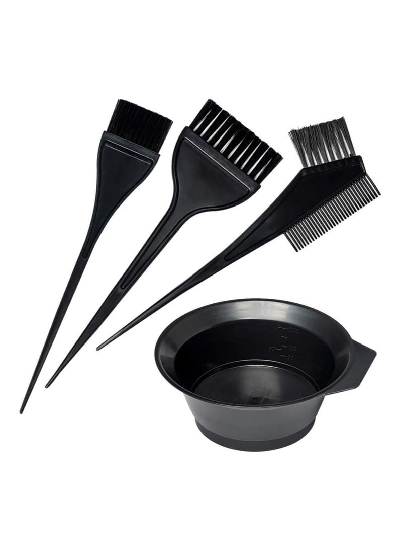 Hair Dye Color Brush and Bowl Set, 4Pcs Color Bowl Brushes Tool Mixing Bowl Kit Tint Comb for Hair Tint Dying Coloring Applicator - Image 2
