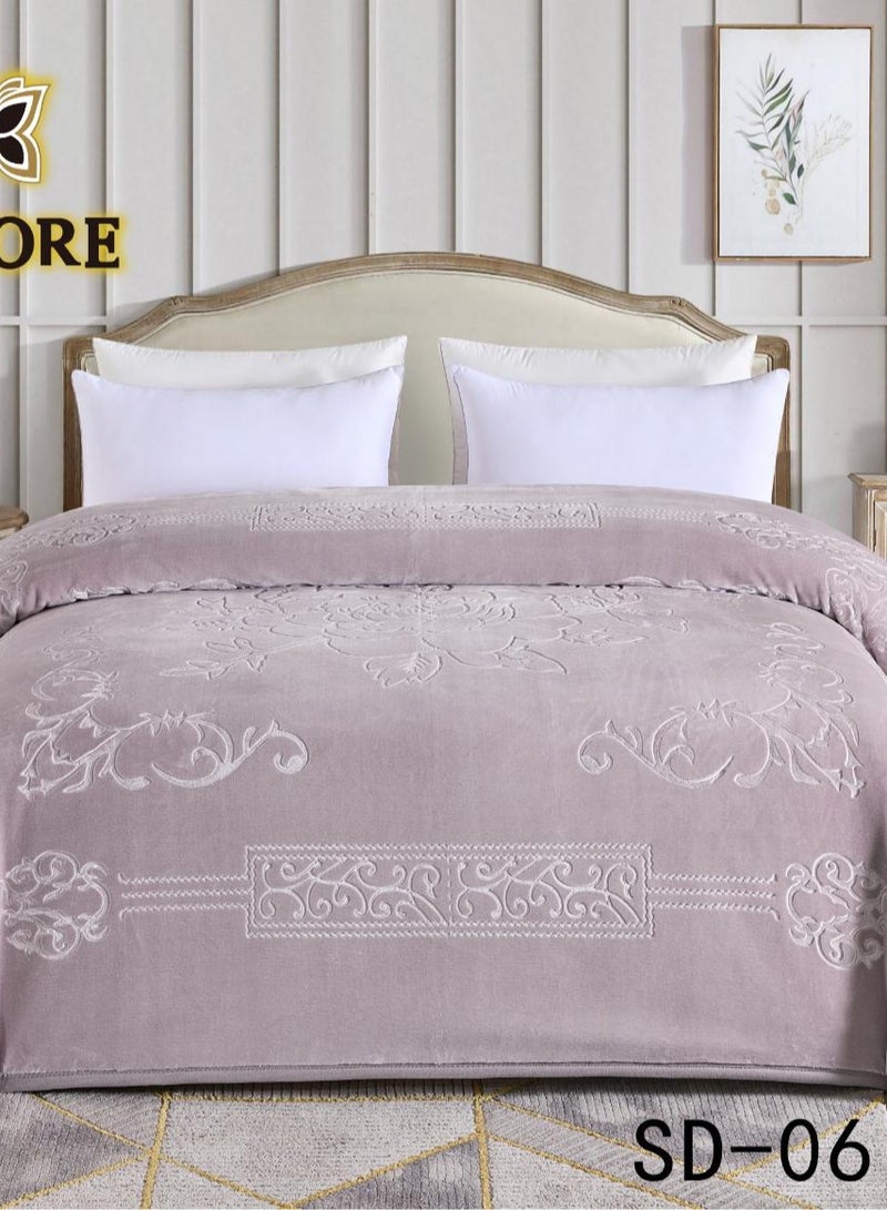 LEVORE Soft-touch blanket engraved with distinctive winter designs and engravings, two-piece, 6 kg, size 240X220 cm  - Image 4
