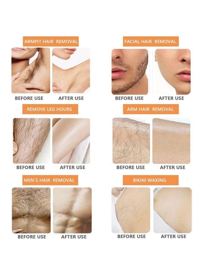 Plenteous حبوب شمعية وفيرة لإزالة الشعر، حبوب شمع للبرازيلي، حبوب شمع للبشرة الحساسة، حبوب شمع للوجه والحواجب والساقين في المنزل، حبوب شمع لؤلؤية، 100 جرام/كيس مع 10 قطع عصي شمع - متعدد. - Image 3