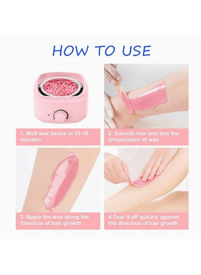 Plenteous حبوب شمعية وفيرة لإزالة الشعر، حبوب شمع للبرازيلي، حبوب شمع للبشرة الحساسة، حبوب شمع للوجه والحواجب والساقين في المنزل، حبوب شمع لؤلؤية، 100 جرام/كيس مع 10 قطع عصي شمع - متعدد. - Image 2