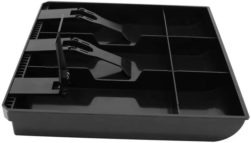 Homava Cash Drawer Register Insert Tray 3 Bills 3 Coins Money Storage Box Plastic 9.6 x 9.6 x 1.4 inch, Black - Image 3