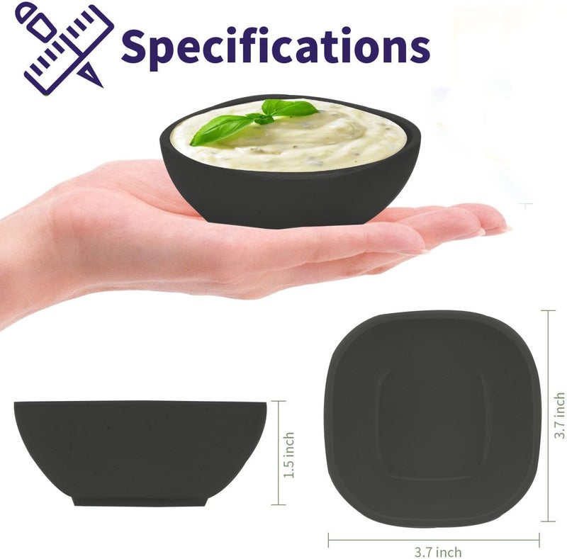 OZY 15 Pack Unbreakable Dipping Bowls, 4.5 OZ Soy Sauce Dishes,Wheat Straw Small Dessert Bowls,Small Prep Bowls，Dipping Sauce Cups, Dip Bowls for Side Dish, Snacks, BBQ，Ketchup - Image 2