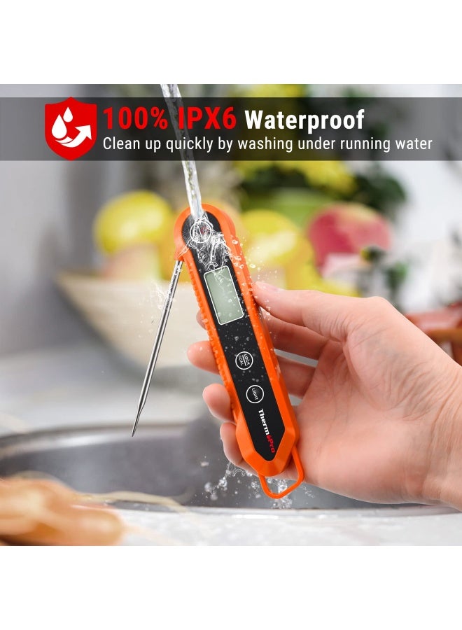 ThermoPro Tp03H Digital Instant Read Meat Thermometer For Grilling Waterproof Kitchen Food Thermometer With Calibration And Backlight Smoker Oil Fry Candy Thermometer  - Image 3