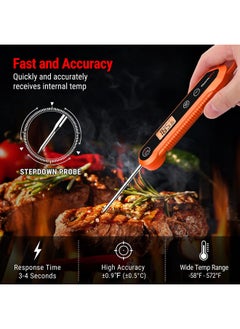 ThermoPro Tp03H Digital Instant Read Meat Thermometer For Grilling Waterproof Kitchen Food Thermometer With Calibration And Backlight Smoker Oil Fry Candy Thermometer  - Image 2
