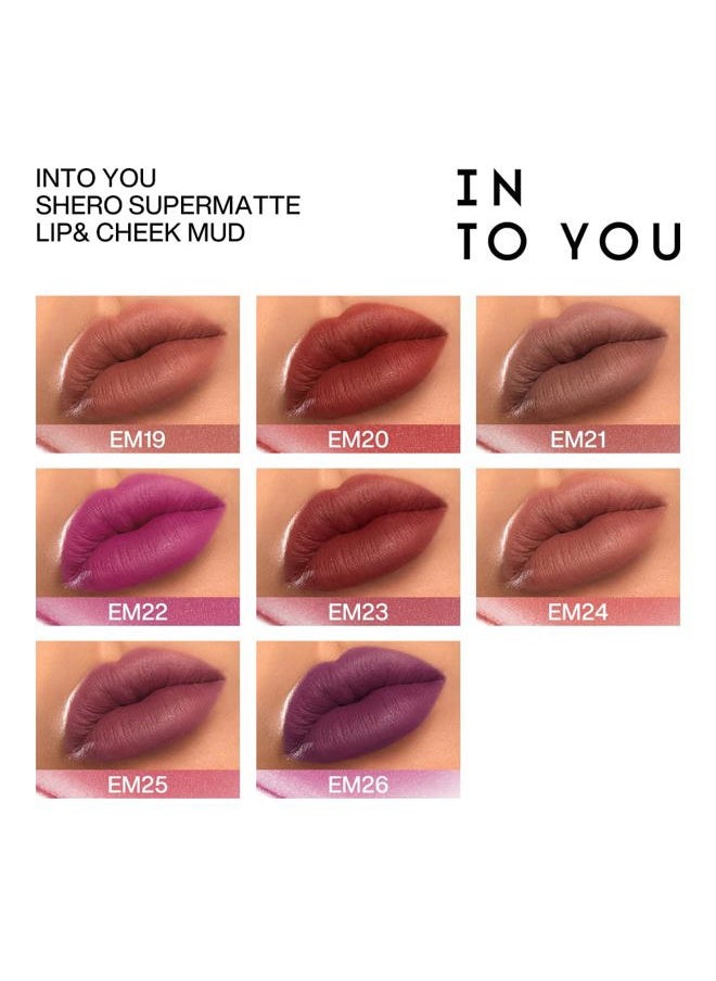 INTO YOU - Matte Lipstick, Super Stay Lipstick for Women, Waterproof, Long Lasting Lipstick, High Impact Lipcolor with Lightweight Lip Mud Texture, Dual-use for Lips and Cheek, Purple Lipstick (EM25) - Image 1