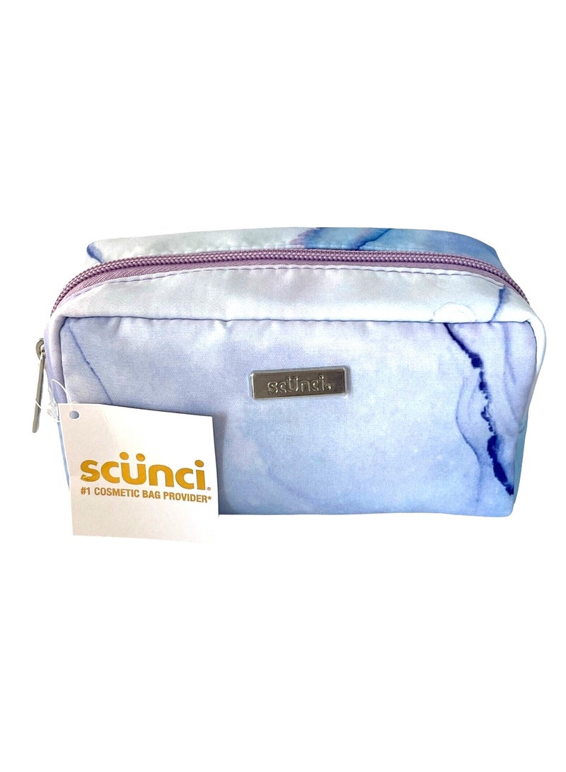 Scunci Makeup Bag Tie Dye  Blue Purple Zip Travel Accessory Organizer - Image 1