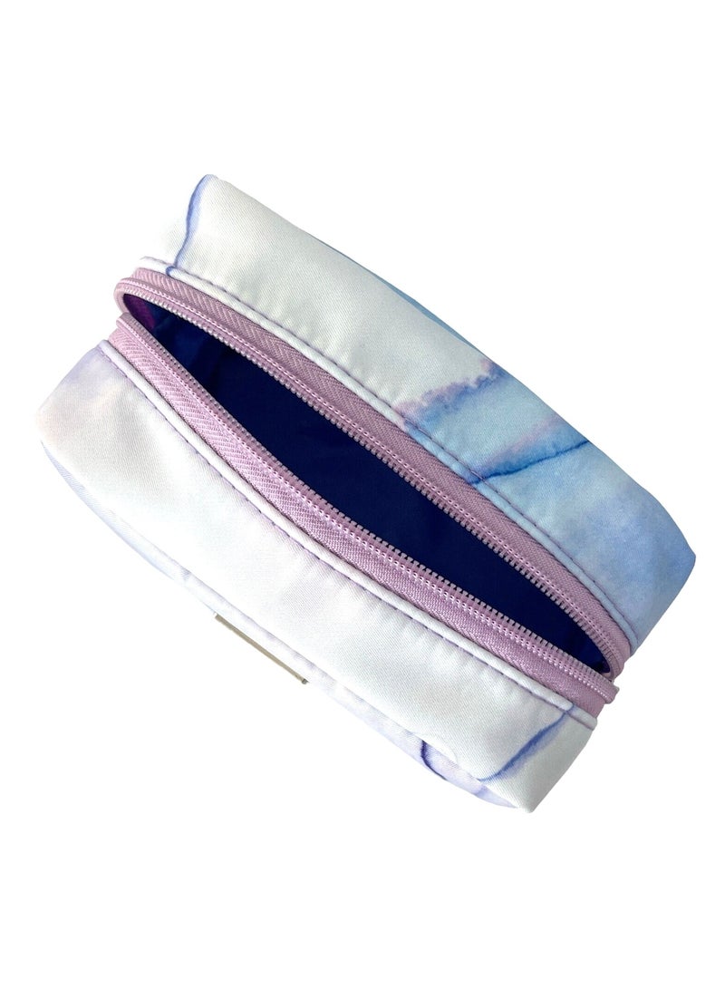 Scunci Makeup Bag Tie Dye  Blue Purple Zip Travel Accessory Organizer - Image 3