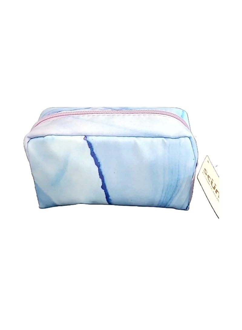 Scunci Makeup Bag Tie Dye  Blue Purple Zip Travel Accessory Organizer - Image 4