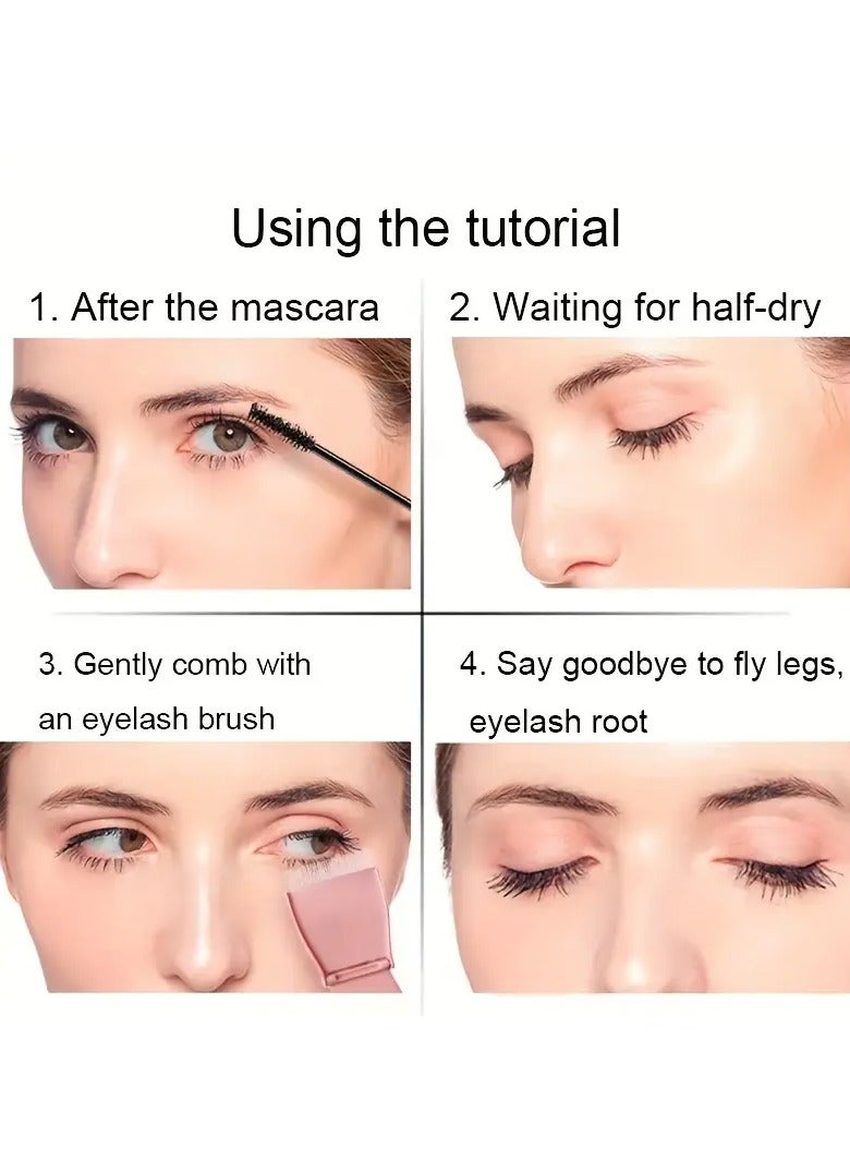 Goolsky Single foldable steel needle eyelash comb, eyelash comb, eyebrow brush, eyelash separator, mascara applicator, eyelash definer, foldable - Image 5