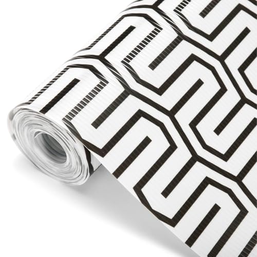 SUBETE Anti-Slip Waterproof Kitchen Drawer Liner | Non-Adhesive Shelf & Cabinet Mats | Anti-Skid Liner for Wardrobe, Cupboard, and Fridge | 45 cm x 300 cm (White Maze Pattern) - Image 2