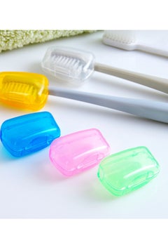 Generic 5pcs Portable Toothbrush Cover Holder Travel Hiking Camping Brush Cap Case Health Toothbrushes Protector Case Box For Bathroom  - Image 2