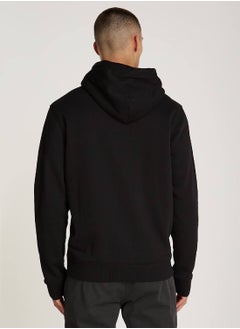 TOMMY JEANS Men's Regular Fit Linear Hoodie , Black - Cotton  - Image 3