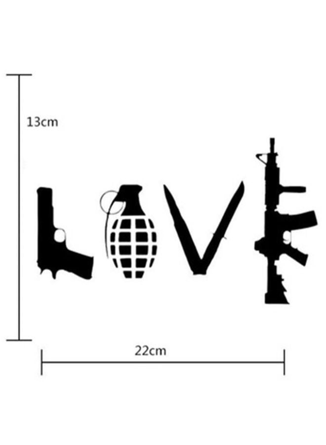 NIBEMINENT Love Gun Rifle Grenade Printed Car Sticker - Image 2