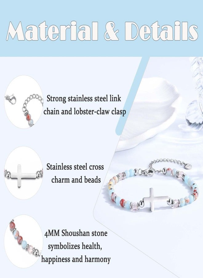 FIEEFX Confirmation Gifts for Teenage Girls Cross Bracelet Christian Religious Confirmation Card Decorations for Girls Daughter Granddaughter Niece Sister - Image 4