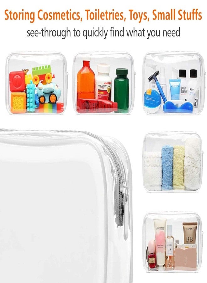 BAERFIT 3Pcs Clear Travel Toiletry Bags TSA Compliant Makeup Pouch Bag Make Up Organiser Transparent Pouch Makeup Organiser Makeup Bag for Women Carry-On Approved Makeup Organizer Set - Image 3