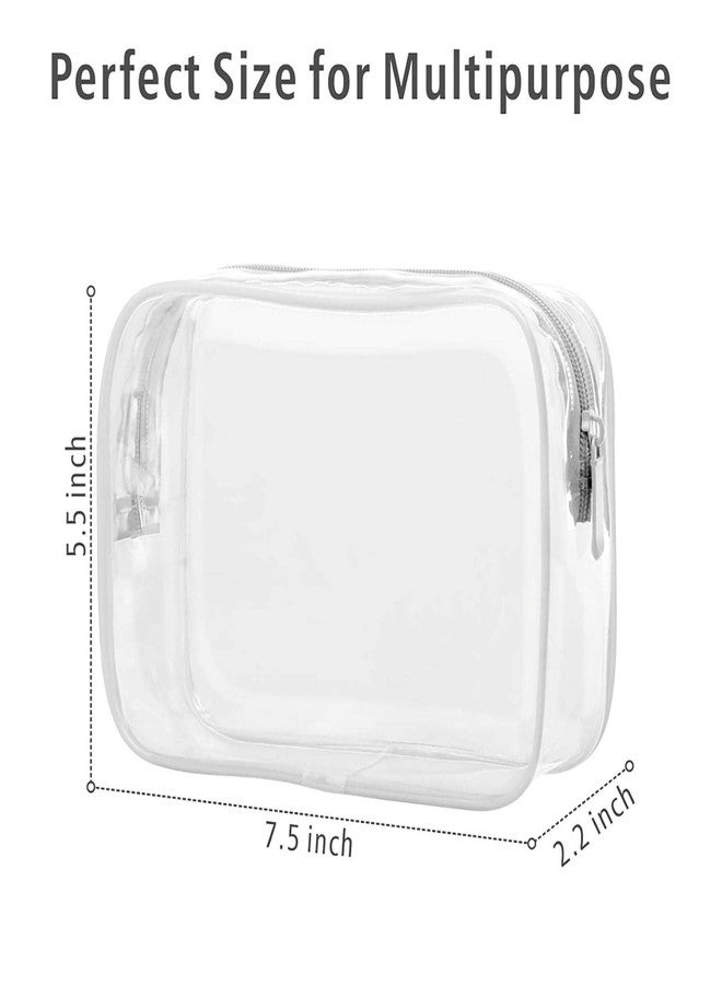 BAERFIT 3Pcs Clear Travel Toiletry Bags TSA Compliant Makeup Pouch Bag Make Up Organiser Transparent Pouch Makeup Organiser Makeup Bag for Women Carry-On Approved Makeup Organizer Set - Image 2