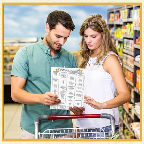 Sinload 12 Pcs Mediterranean Diet Food List Poster Diet Meal Plan Grocery Shopping List Health Food Guide for Kitchen Wall Decor - Image 5