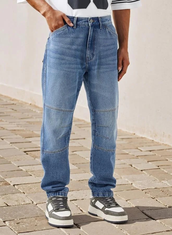 Lee Cooper Panelled Jeans with Pockets