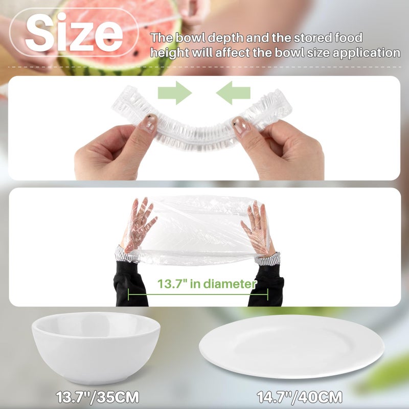 MAQIHAN MAQIHAN 100 Bowl Covers Bread Proofing - Large Plastic Wrap for Food Sourdough Bread Baking Rising Elastic Reusable Plate Covers Outdoor Food Fresh Keeping Bags Shower Cap Hair Deep Conditioning - Image 2