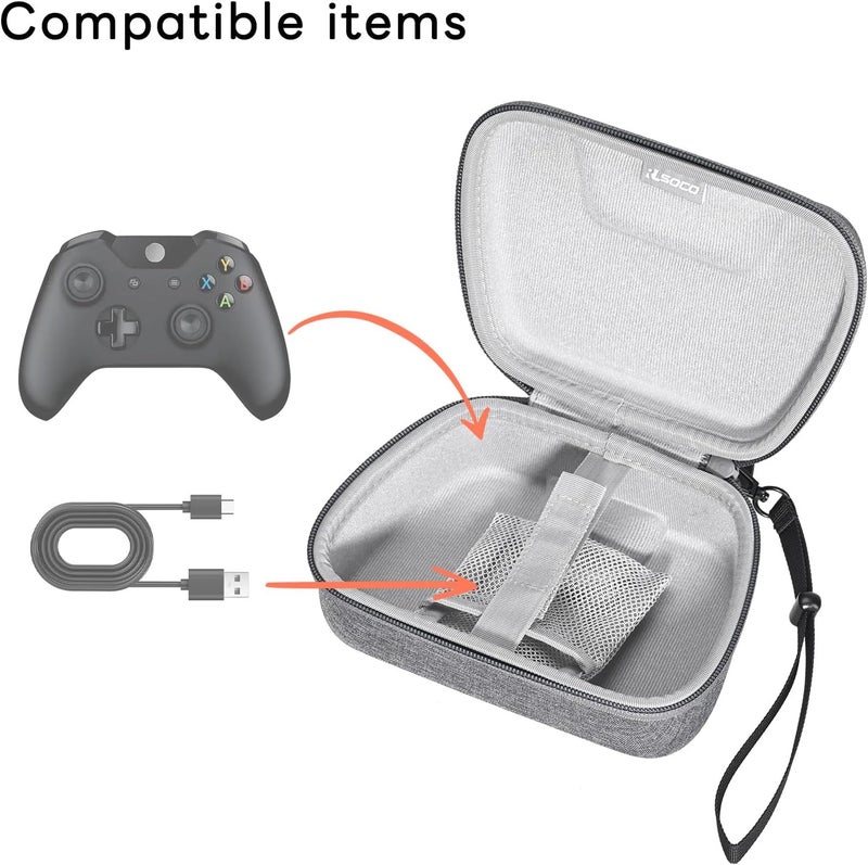 آر كيه باي كيس حقيبة صلبة من RLSOCO لوحدة التحكم اللاسلكية Xbox Core/Xbox/Xbox Elite Series 2 Core/Xbox One - رمادي (الحقيبة فقط) - Image 4