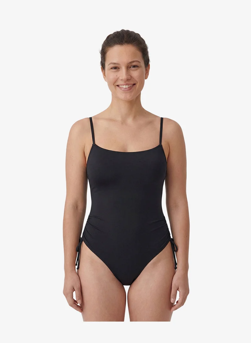 بنتي Women Strapless Underwire Black Swimsuit