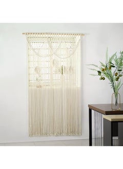 Antikiano Macrame Curtains Boho Curtains for Bedroom Window Wall Hanging 177x101 Cm  - Image 1