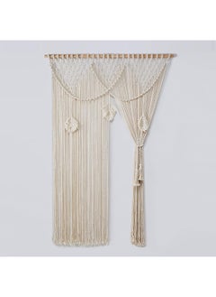 Antikiano Macrame Curtains Boho Curtains for Bedroom Window Wall Hanging 177x101 Cm  - Image 4