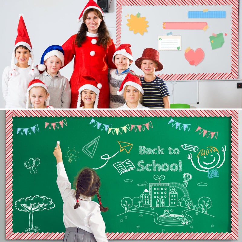 Panelee Christmas Candy Cane Border 68.9 Feet Bulletin Board Border Butterflies Flowers Bee Space Inspirational Cute Decor for Classroom Bulletin Boards Chalkboard Wall Decor - Image 4