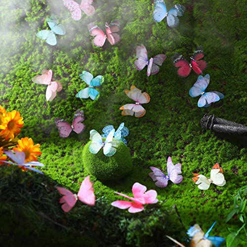 Giegxin 160 Pcs Double Layer Organza Butterfly Appliques - Mixed Styles, Realistic 3D Fabric Butterflies for DIY Wedding Clothes & Decorations - Image 5